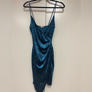 Charolette Russe Teal Velvet Dress